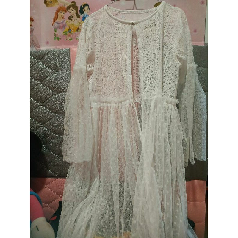 outer gamis/outer pantai brokat tile