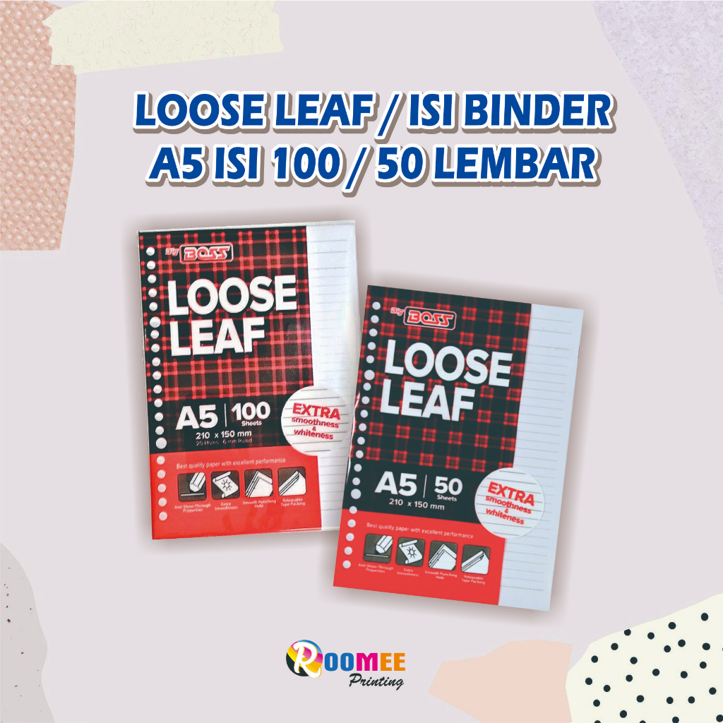 

LOOSE LEAF BIG BOSS / ISI BINDER A5 50 & 100 LEMBAR