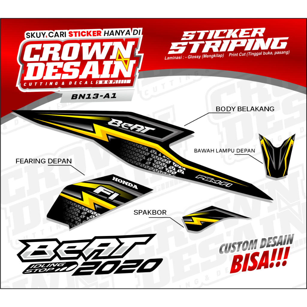 STICKER STRIPING BEAT STREET 2022 / STRIPING BEAT 2022 / STICKER BEAT STREET 2022 BN