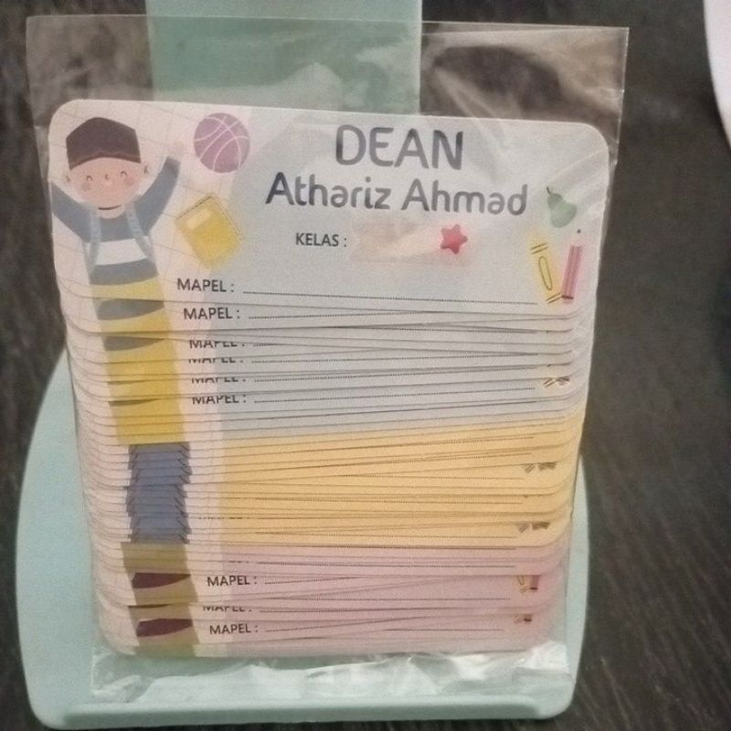 

label nama Dean Athariz
