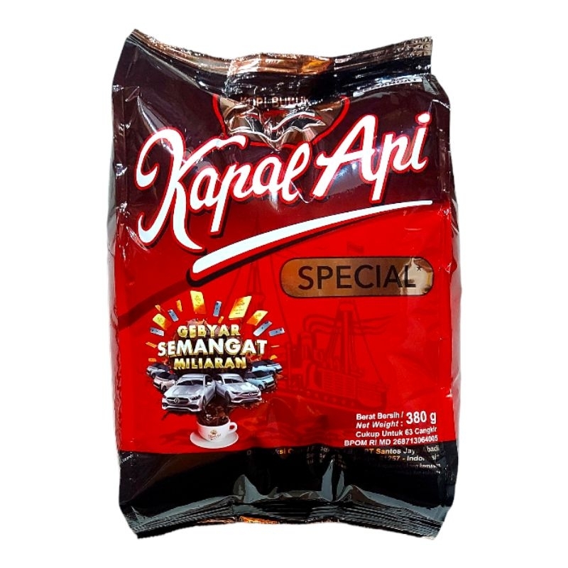 

Asyik Ngopi Pake: Kopi Bubuk KAPAL API MERAH Spesial 380 Gr Kopi Murni