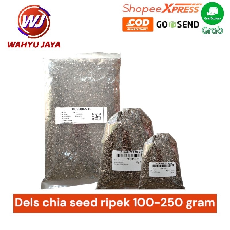 

Dels chia seed ripek ukuran 100-250gram