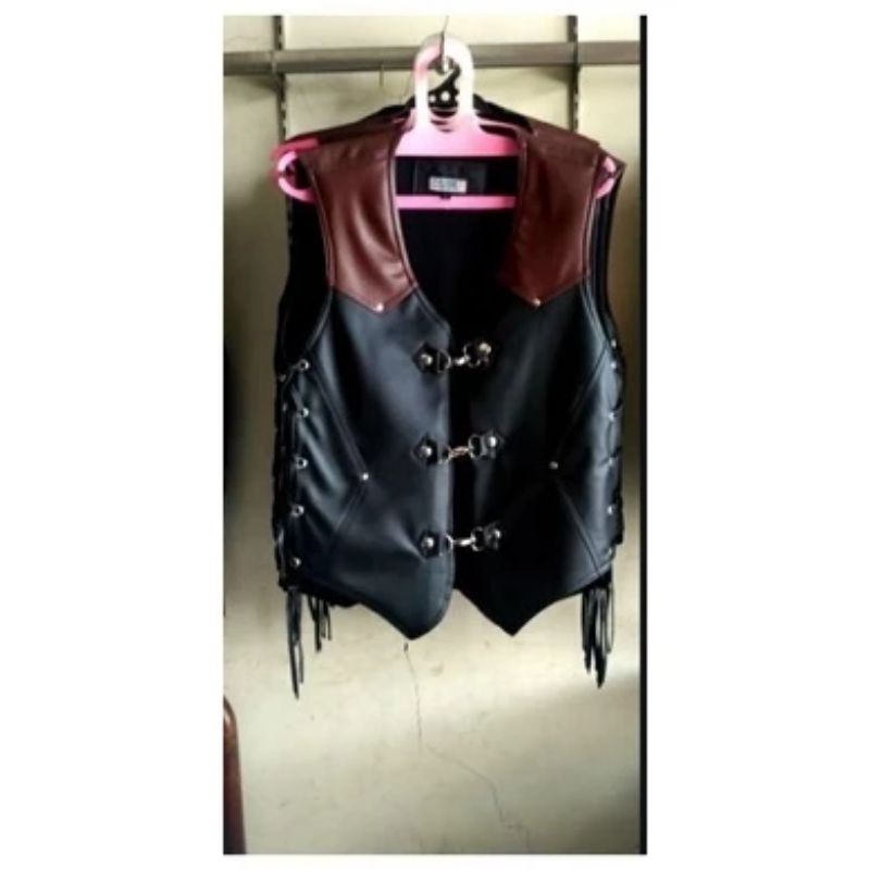 Rompi kulit pria/Rompi pria Biker/Rompi kulit biker touring motor