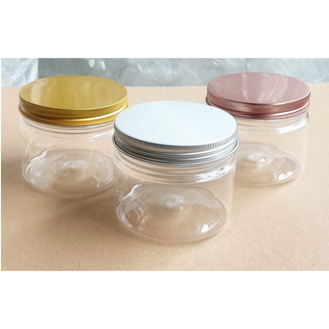 Toples Plastik 400ml Tutup Aluminium / Jar 400ml Plastik Tutup Aluminium Toples Kue