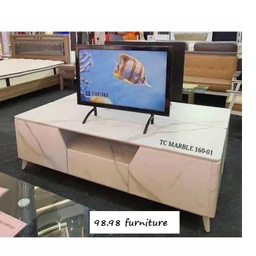 Cabinet Buffet Rak Meja TV TC Marble 160-01- Credenza Minimalis Marble - Medan