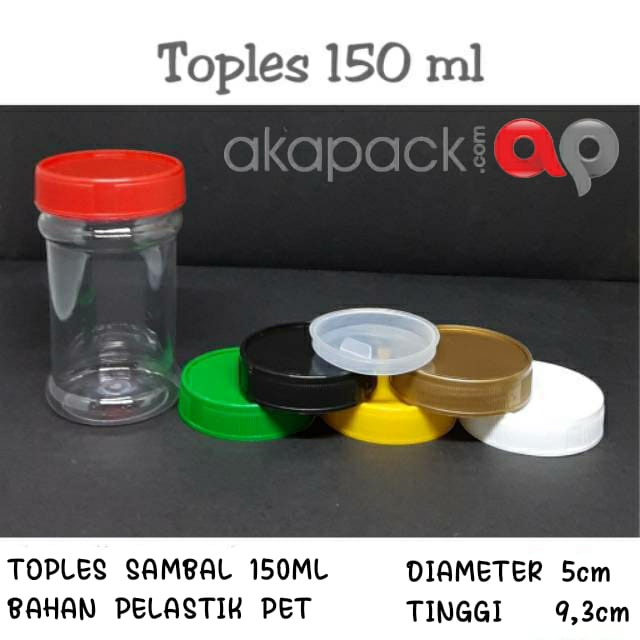 Toples Plastik | Botol Sambal | Toples Bumbu | Toples Sambal 150 ml