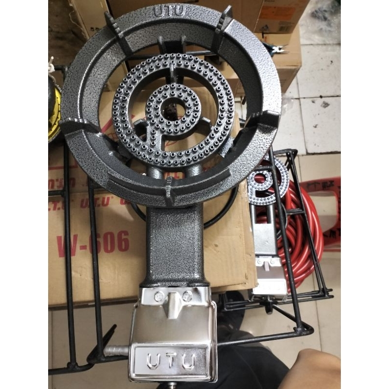 kompor gas 1 tungku UTU CI W-606/21Akompor gas low pressure tekanan rendah.