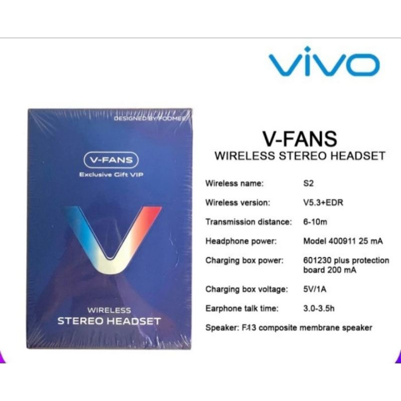 V FANS WIRELESS STEREO HEADSET