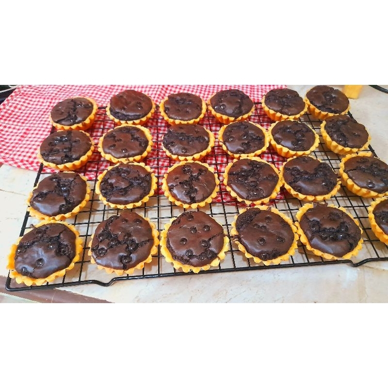 

Brownies Pie Fudgy Brownied Dark Cokelat Toping Choco Chips