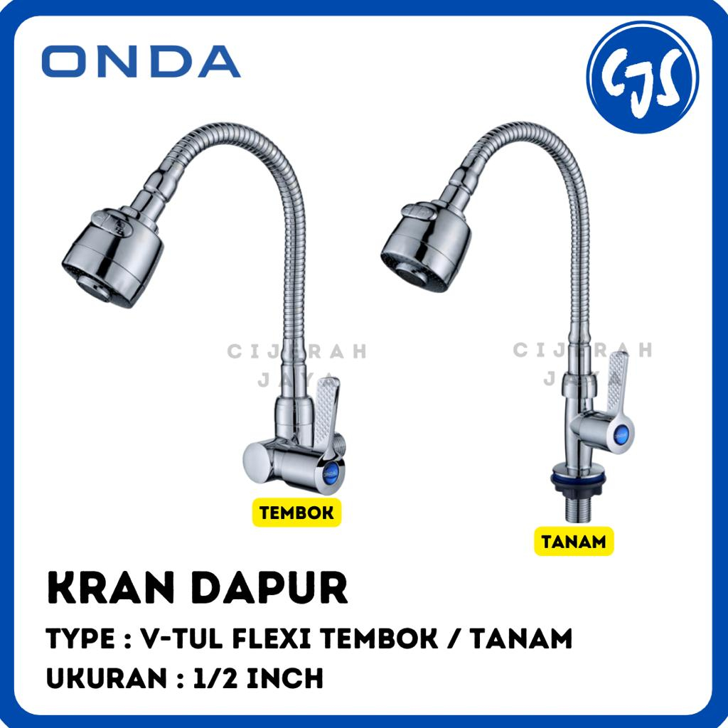 KRAN CUCI PIRING ONDA FLEXIBEL V - TUL / KERAN ANGSA KITCHEN SINK ONDA / KRAN BCP ANGSA DINDING