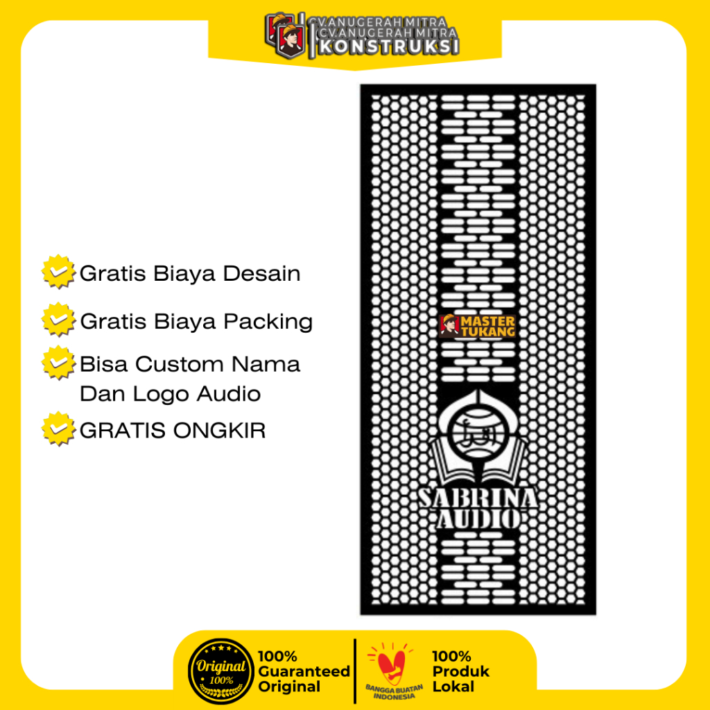 Grill Sound Costum Ram Speaker Tutup Box Speaker