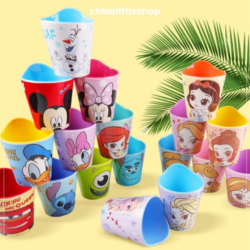 DISNEY Original Melamin Model Cup | Gelas Minum Anak