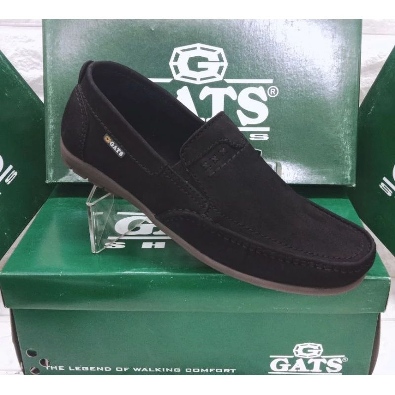 SEPATU GATS HK 0002 HITAM SEPATU KULIT PRIA