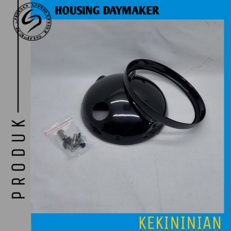 Cover Batok Housing Lampu Daymaker 7 Inch Set Breket Lampu Megapro Tiger Scorpio GL100 Universal Lai