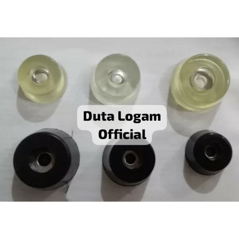Alas kaki meja kursi karet bening dan hitam meja