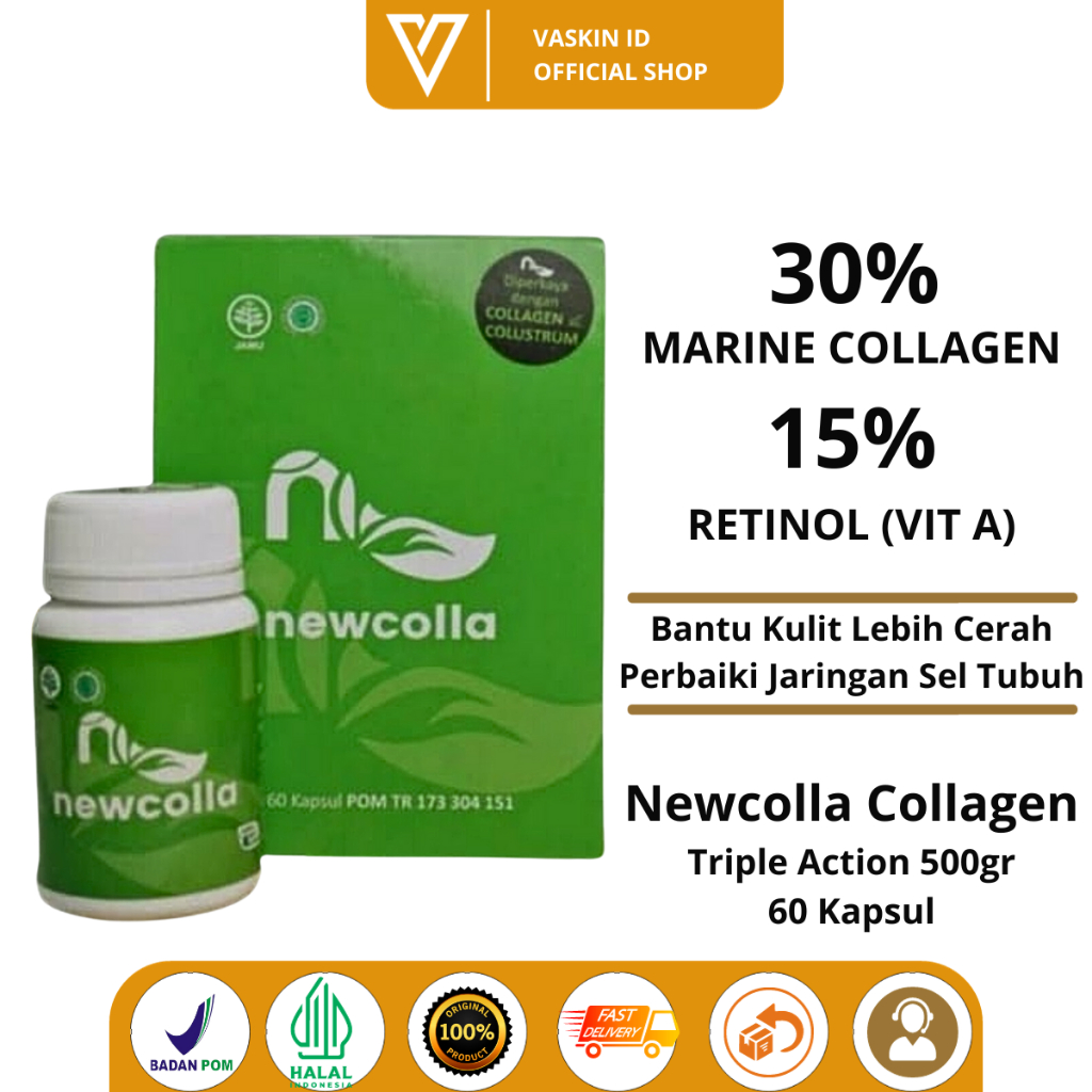 Newcolla Collagen Original Penghilang Flek Pencerah Wajah Wanita Glowing