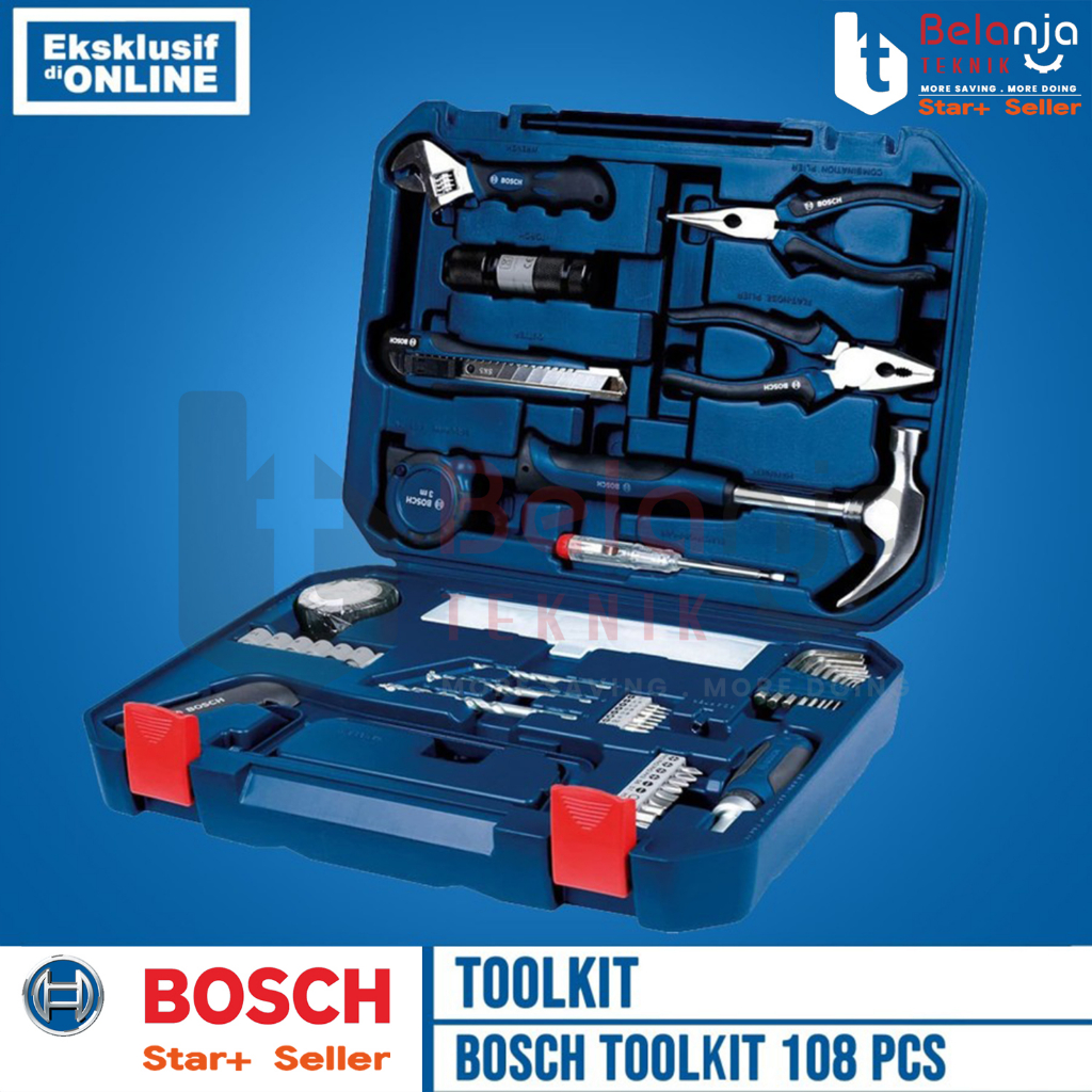 BOSCH Toolkit 108 Pcs Mixed Set 108pcs Multifunction Tool Kit