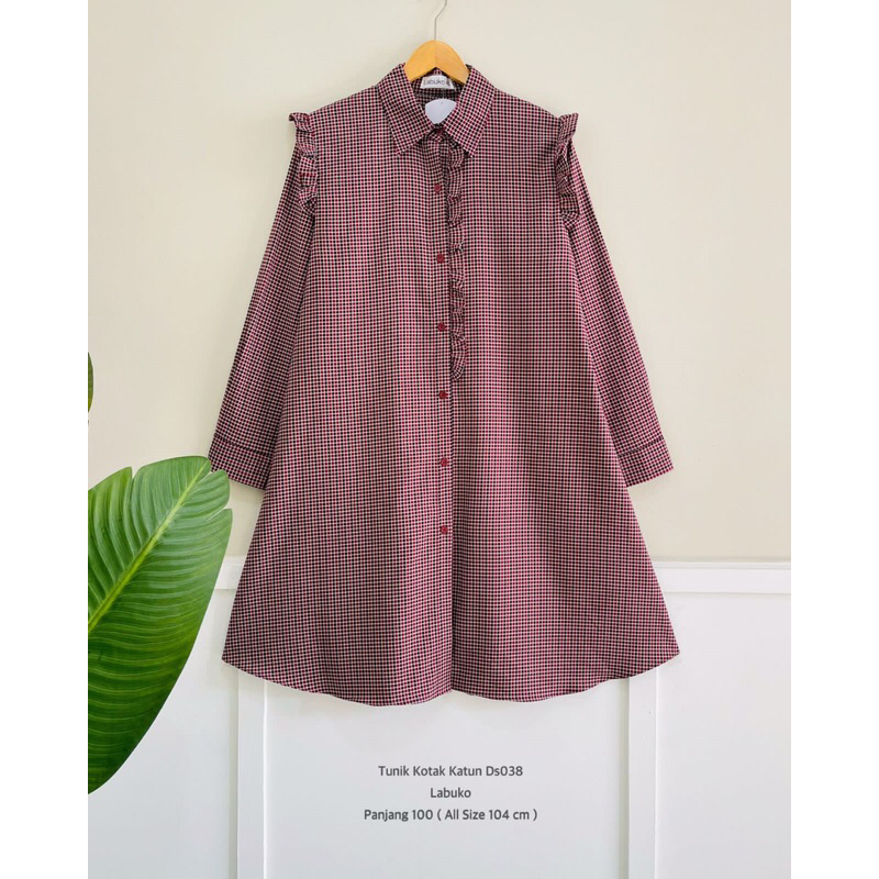 TUNIK KATUN TOKAY || TUNIK KATUN KOTAK-KOTAK - DS-038
