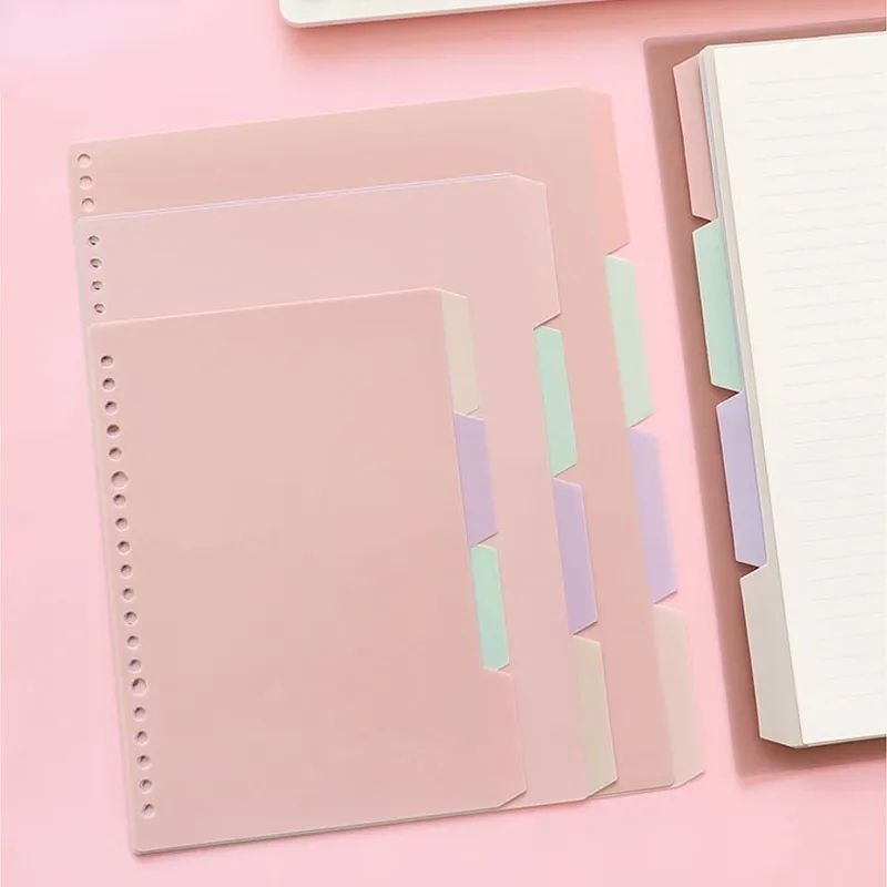 

Sekat Plastik Pembatas Kertas Binder Devider Warna Pastel (1 Set isi 4 Lembar) Sekat Buku Notebook Binder A5 B5