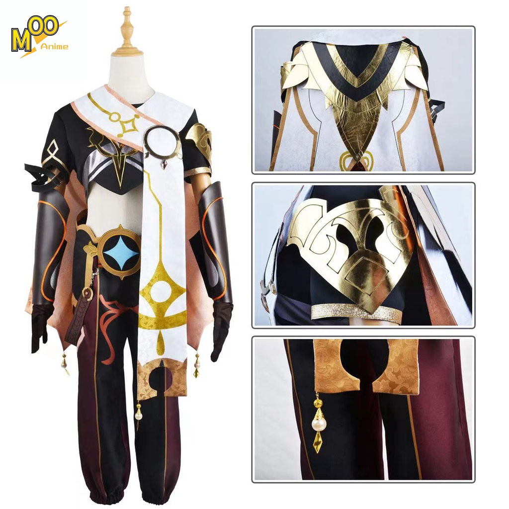 Genshin Impact Traveler Aether Cosplay Costumes Aether cosplay Set and wig