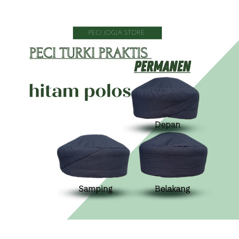 Peci imamah turki lipat permanen