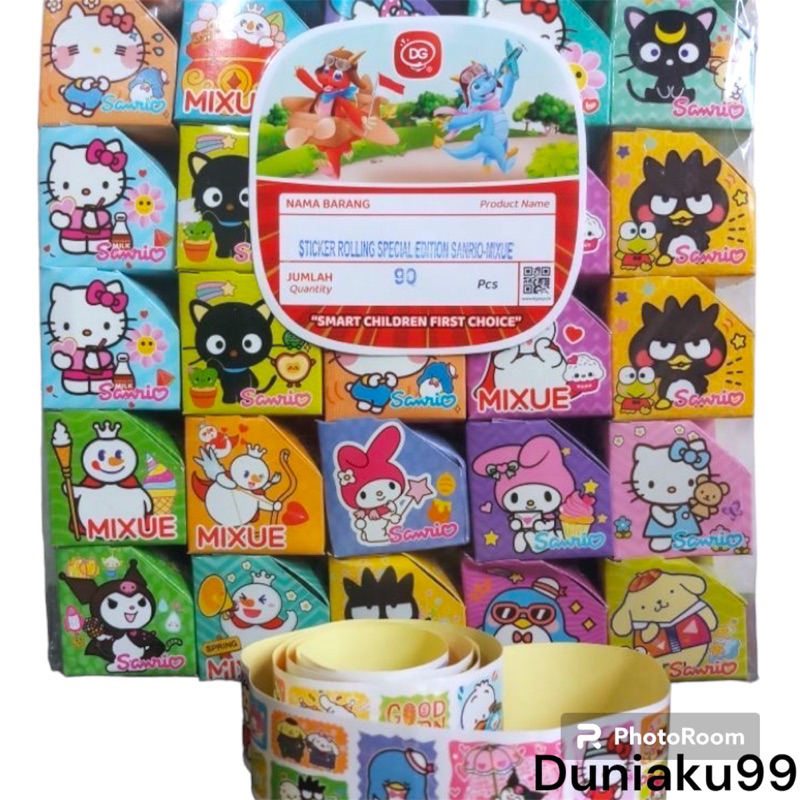 

sticker rolling box karakter Sanrio mixuee / sticker korea / stiker tempel lucu