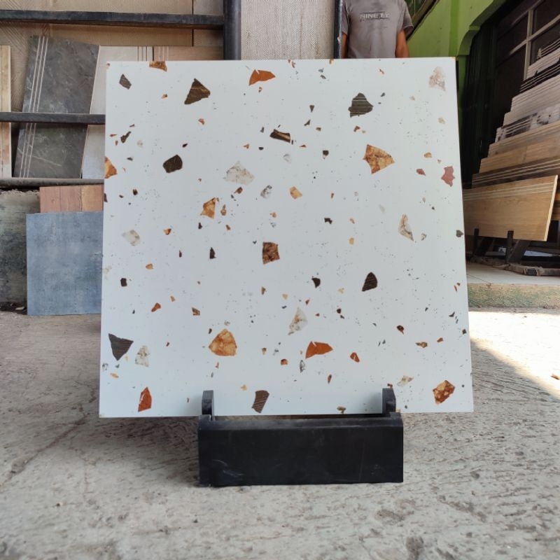 Granite lantai 60x60 Terazzo white / Valentino gress / matt