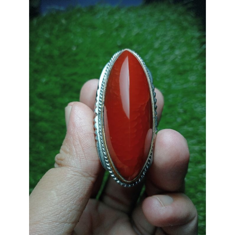 batu akik pandan merah sisik betok no minus