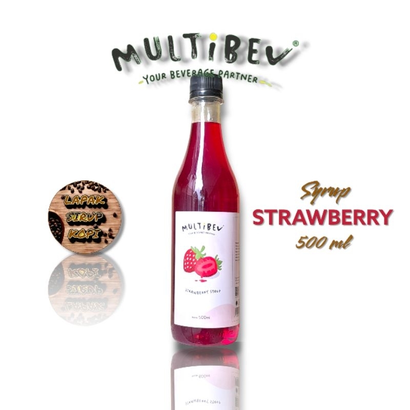 

MULTiBEV - Syrup strawberry 500ml - sirup minuman rasa stroberi