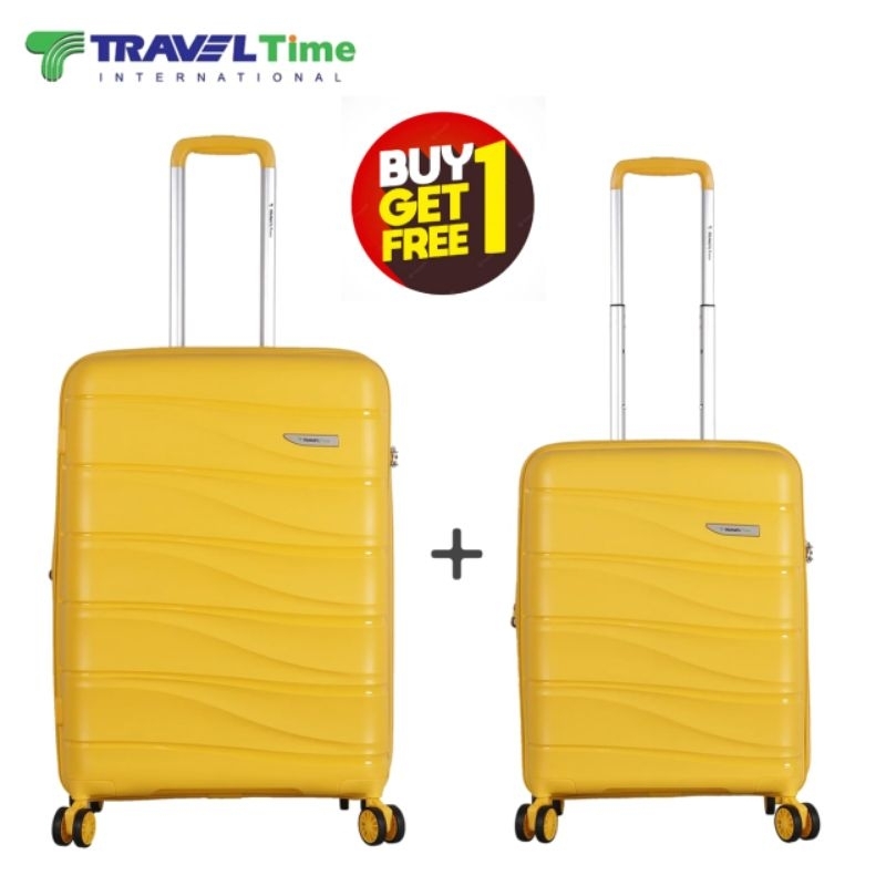 KOPER TRAVEL TIME HARDCASE SANGAT KUAT SIZE 20inch & 24inch TSA ORIGINAL (Buy1Get1)