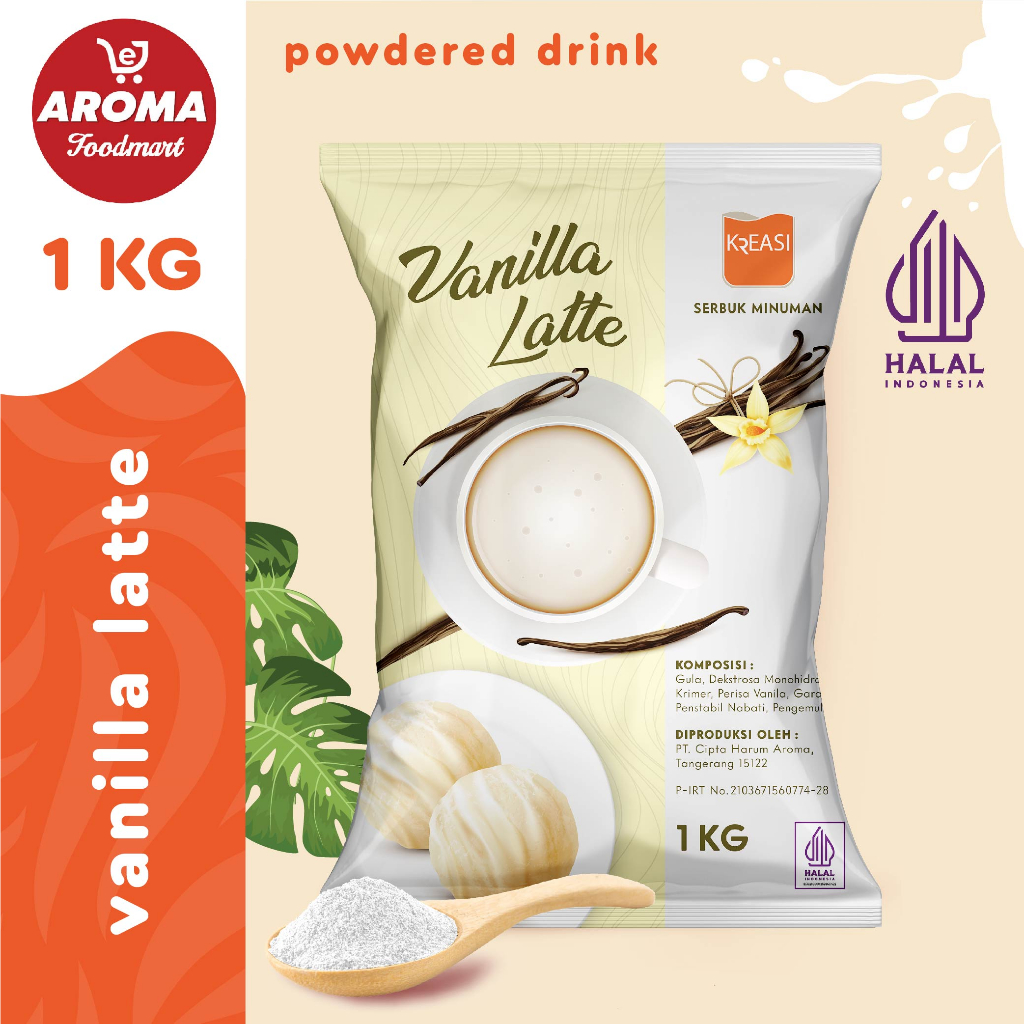 

Kreasi Bubuk Vanilla Latte Powder 1 KG / Minuman Serbuk Vanilla 1 KG
