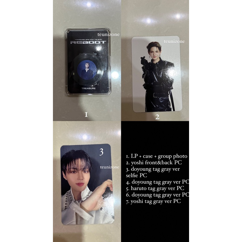 TREASURE REBOOT ALBUM YG TAG GRAY VER LP PHOTOCARD