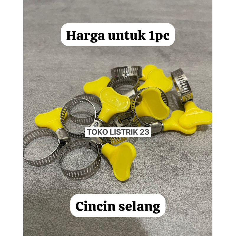 cincin kuning klem pipa/ selang air /klem selang lpg klem kuping pengama  selang| cincin klem ori