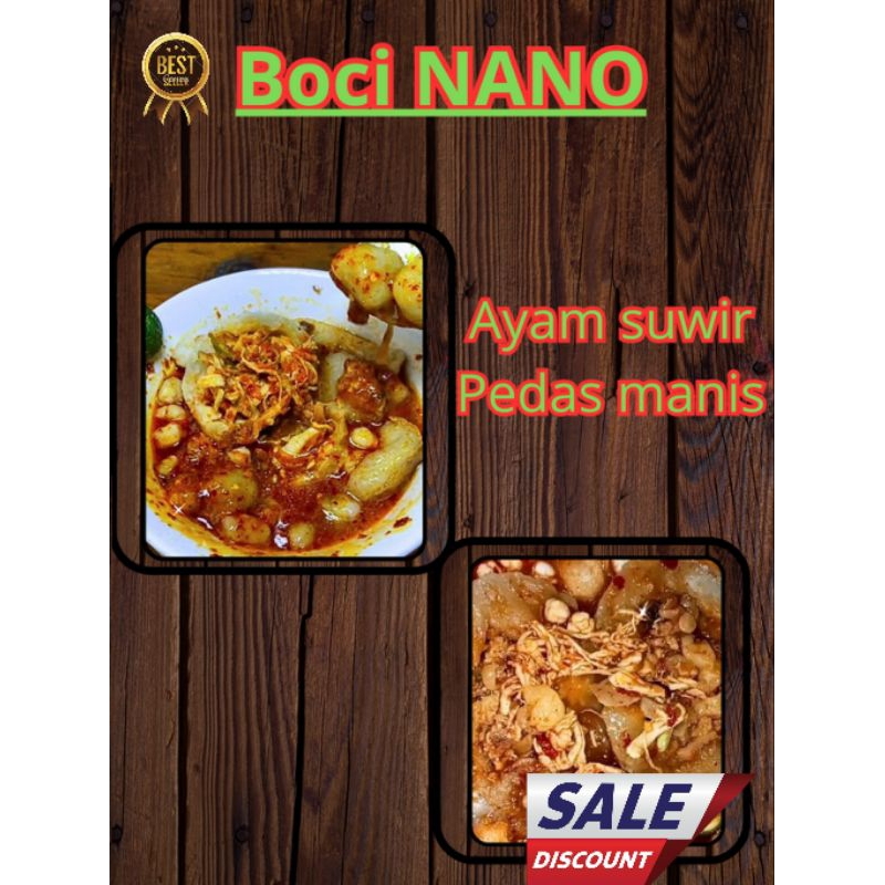 

Boci/baso aci nano ngeunah isian ayam suwir asli.