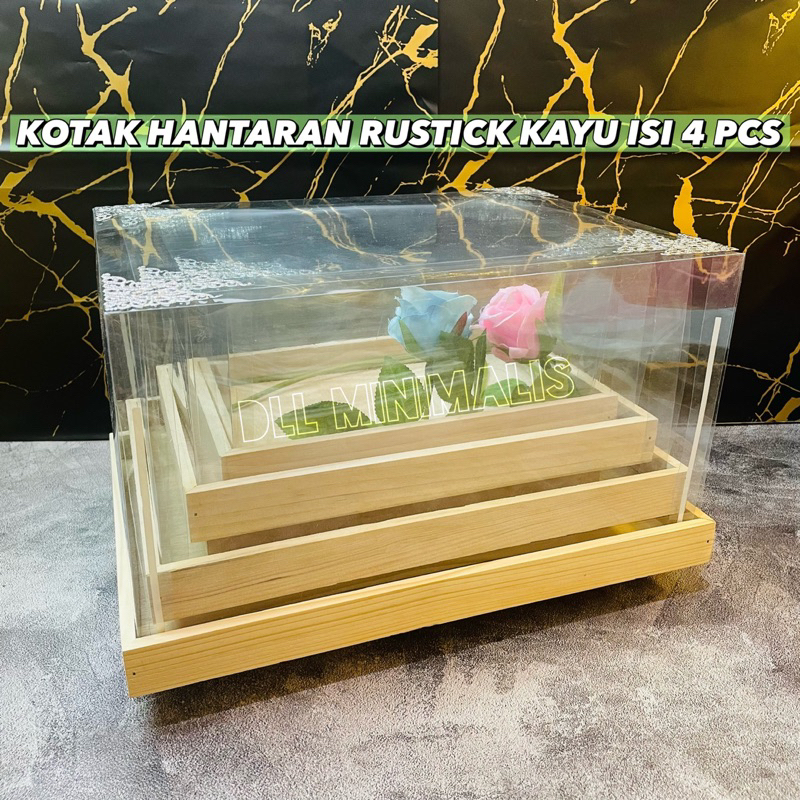 

Box Hantaran Seserahan Mika 1 Set Isi 4 Box Wedding Pernikahan Wedding Pernikahan Model Kayu Rustic