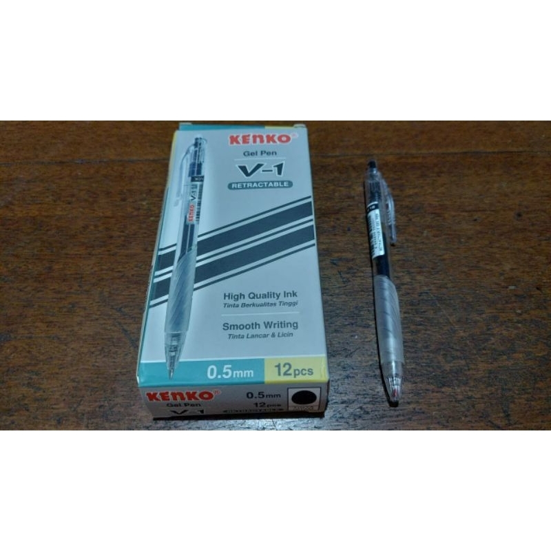 

[1 PCS ] BALLPOINT GEL PEN KENKO V-1 / PENA JEL KENKO V1 CETEK