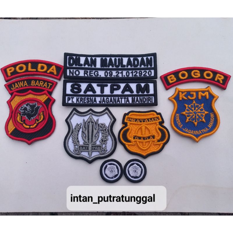 Atribut Security Bordir Timbul