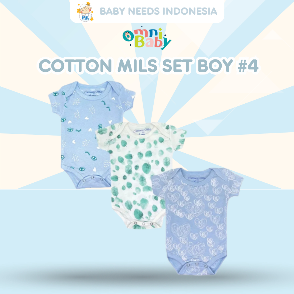 OMNIBABY Jumper Fashion Bayi Motif 3 PCS set Bayi laki laki #4