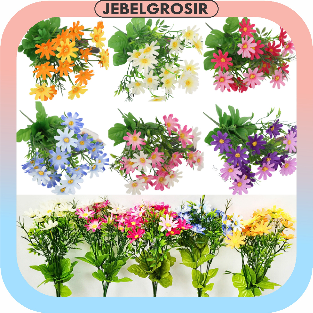 Aster Kecil Bunga Hias Dekorasi Rumah Backdrop Pelaminan Wedding Decoration Artificial Flower BG48