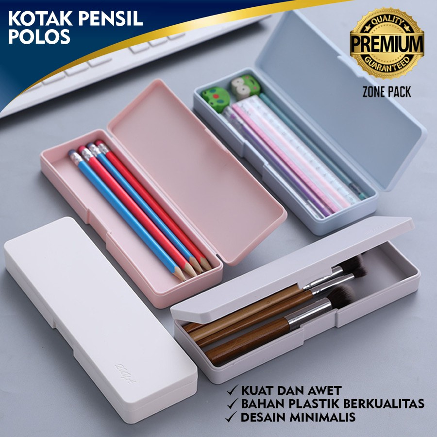 

Kotak pensil Polos | Tempat Pensil Minimalis Aesthetic | Pencil Case