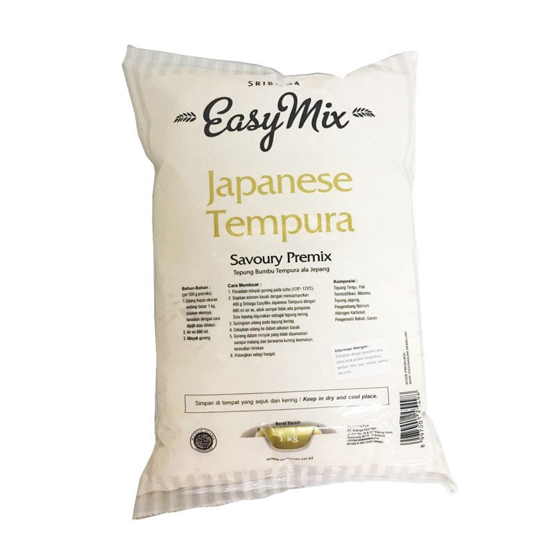 

Sriboga Premix Tepung Easy Mix Japanese Tempura 1kg