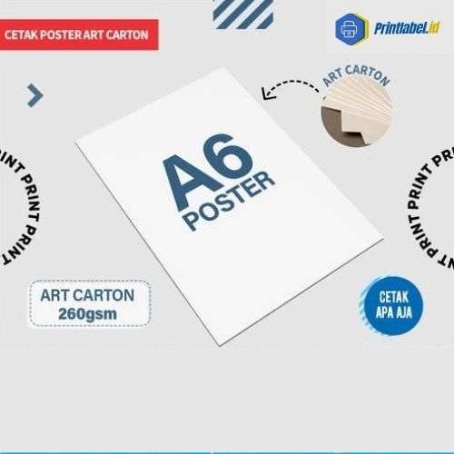 CETAK POSTER A6 ART CARTON 260gsm PRINT CUSTOM