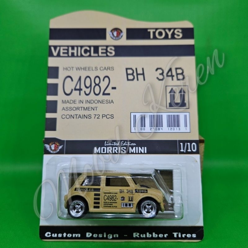 Diecast Hot Wheels Custom Karton HW Morris mini ban karet