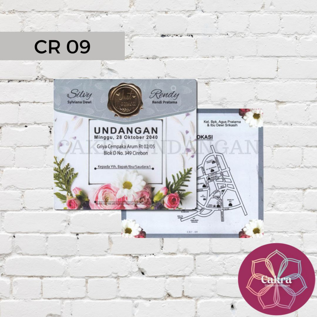 

CAKRA CR7 09 Blangko Undangan Pernikahan Wedding Murah