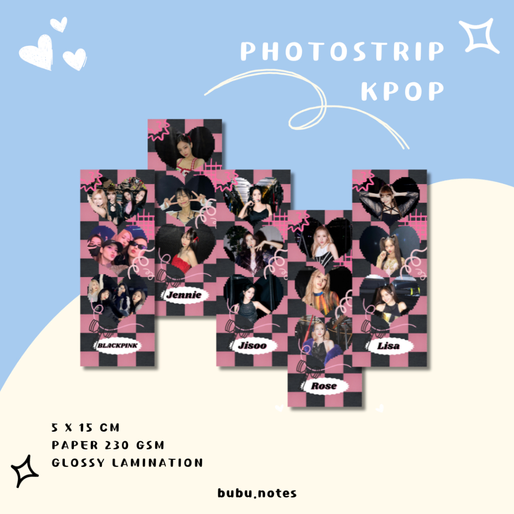 BL@CKPINK Photostrip Kpop Photo Idol Merchandise Photobox Photobooth Fankit