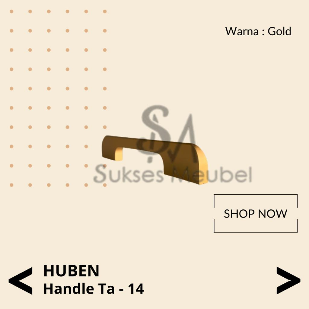 HUBEN Handle TA 14 - 96 Gold | Tarikan Laci / Lemari HUBEN