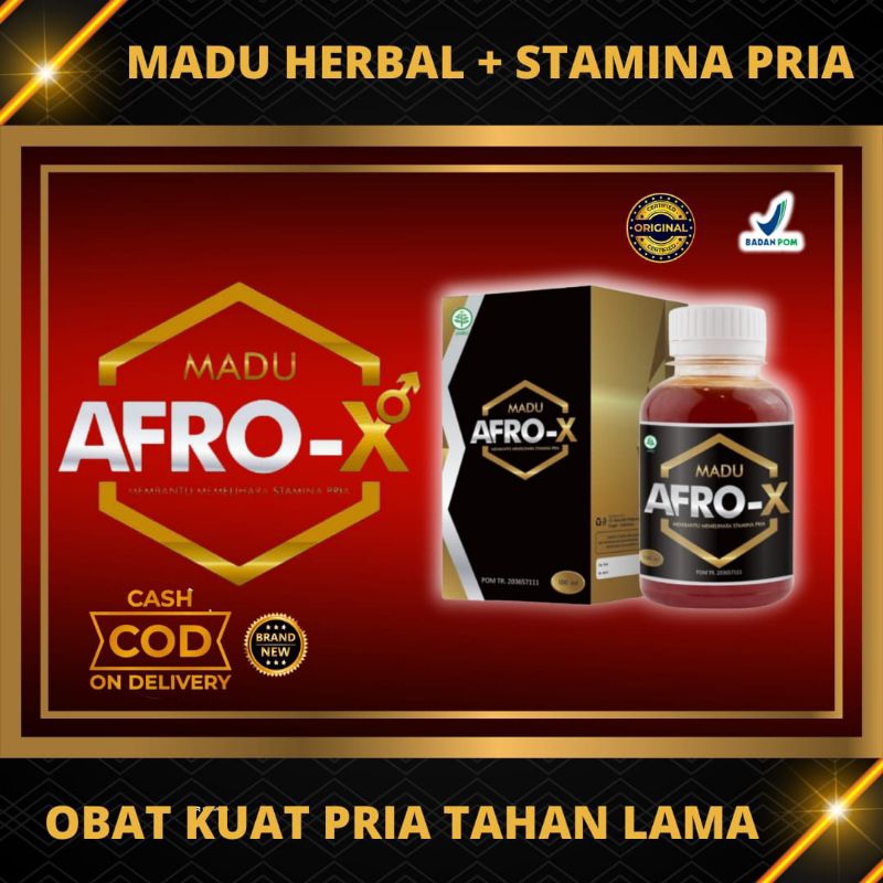AFRO X MADU PENAMBAH STAMINA OBAT TRADISIONAL KUWAT PENAMBAH VITALITAS PRIA DEWASA BISA COD BAYAR DI