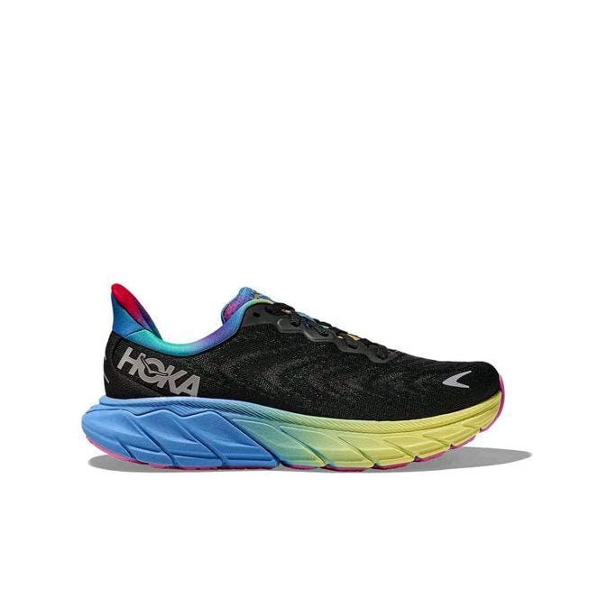 Hoka Arahi 6 Men's Road Running Shoes - Black / Silver