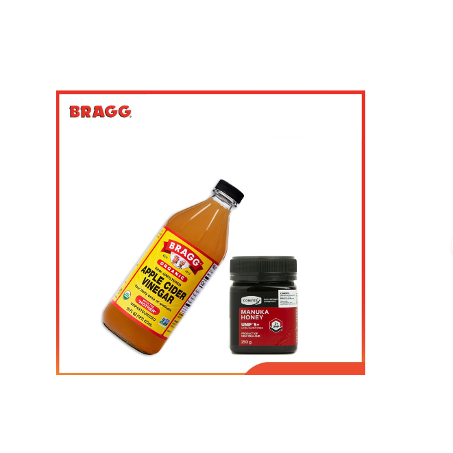 

Bundling Bragg Organic Apple Cider Vinegar 473ml Madu Manuka 5+ 250gr