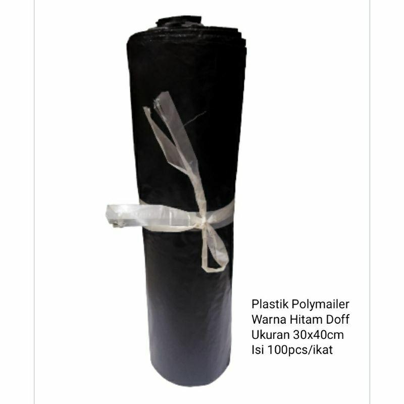 

Plastik Polymailer Hitam Doff uk 30x40cm isi 100pcs